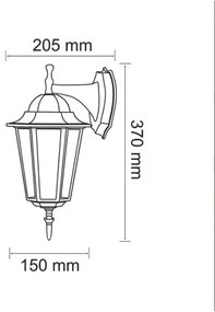 Corp de iluminat perete exterior 1xE27/60W/230V