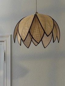 Osram - Lustră suspendată pe cablu DECOR RATTAN 1x E27/15W/230V Ø 67 cm bej/negru