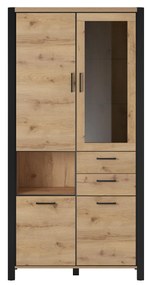 Vitrină Armin Typ 13 (stejar taurus + negru mat). 1044564