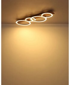 Plafoniera LED riflaj cu efect de lemn TISHA