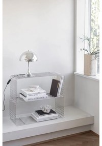 Bibliotecă de perete argintiu-lucios din metal 70x30 cm Wire – Mette Ditmer Denmark
