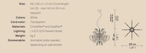 Lustra cu cristale Scholer design unicat realizata manual Lillibet M alb
