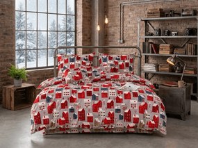 Lenjerie de pat din microfibra WINTER COTTAGE gri Dimensiune lenjerie de pat: 70 x 90 cm | 140 x 200 cm