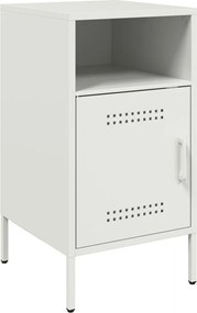 vidaXL Noptieră, alb, 36x39x68 cm, oțel