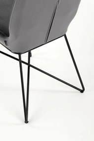 Scaun K454 catifea gri – H83 cm