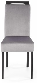 Scaun Clarion 2 velvet gri/negru Monolith 85