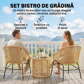 Outsunny bistro mobilier ratan polyrattan | Aosom Romania