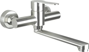 Lupo Baterie pentru chiuvetă, montare pe perete Finisaj: Oțel periat BLU_F50M