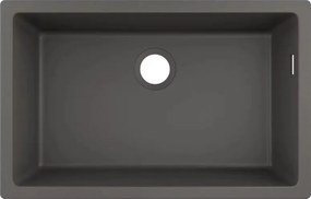 Chiuveta compozit Hansgrohe S51 SilicaTec gri piatra 71x45 cm