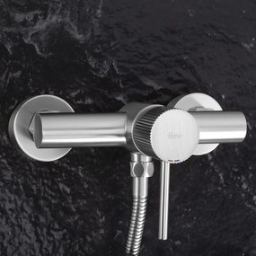 Baterie de duș REA Lungo Stripe BRUSH NICKEL