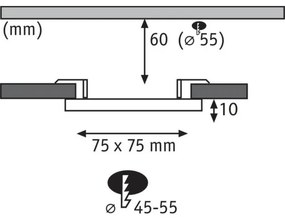 Paulmann 92390 - LED/4,5W IP44 Lampă încastrată baie VARIFIT 230V