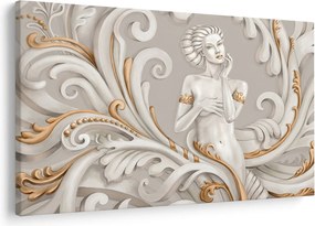 Tablou - Imagine a zeiței într-un fundal ornamental (90x60 cm)