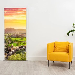 Fototapet pentru ușă - Valea Hampi din India (95x205cm)