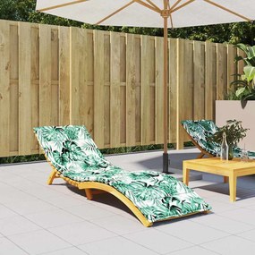 vidaXL Perna de șezlong pentru soare Floral Verde 200 x 70 x 4 cm