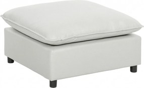 HOMCOM Otomană pătrată pentru living, ottoman cu picioare din plastic, pouf pentru dormitor, hol, 75x75x40 cm, gri | Aosom Romania