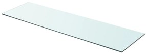 vidaXL Raft din sticlă transparentă, 90 x 25 cm