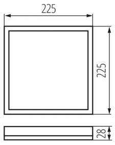 Kanlux 31531 - Plafonieră LED AZPO, 12,3 W, 230 V, 22,5 x 22,5 cm, IP54, neagră