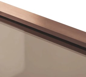 Cabina de dus DIAMOND cu cadita neagra 90x90 cm cupru periat