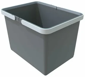 Coș de plastic Elletipi cu mânere 12 l, gri, 12 l