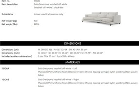 Canapea design LUX Savarana, Seashell off-white