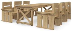 3096622 vidaXL Set mobilier de grădină, 7 piese, lemn de pin tratat
