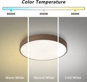 Brilagi - Plafonieră LED POOL 48W/230V 3000/4000/6000K 40 cm maro