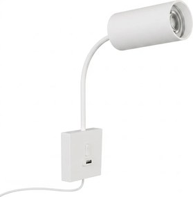 Immax NEO 08296L - Lampă de perete cu USB PUNTO 1xGU10/9W/230V albă