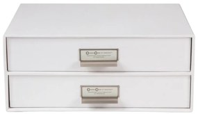 Organizator cu 2 sertare pentru documente Bigso Box of Sweden Birger, 33 x 22,5 cm, alb