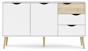 Comoda alba OSLO 75381 cu 3 sertare