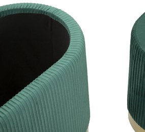 Mauro Ferretti Banca Cu Depozitare Și Taburet Shopy Green Set 3 Bucăți Cm 80X37X42-29X33 | Aosom Romania