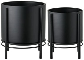 Ghivece decorative 2 buc. din metal ø 25 cm Svarta – House Nordic