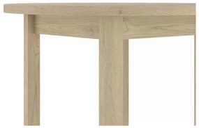 Masă de bucătărie Adam - 80 cm diametru, stejar cremona