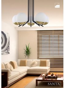 Jupiter 1720 - Lustră pe tijă SANTA 5xE14/40W/230V alamă