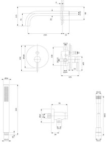 OMNIRES SYSYW01CR - Set cadă cu baterie încastrată Y crom lucios