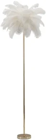 Mauro Ferretti  Lampa De Podea Alb  Si Aurii cm Ø 55X160 | Aosom Romania