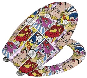 WENKO 22797100-WC Capac WC POP-ART 45x38 cm multicolor/argintiu