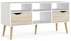 Comodă TV Tvilum Oslo, 117x57 cm, natural-alb