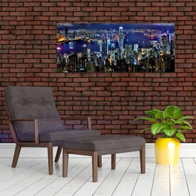 Tablou orașului nocturn (120x50 cm)
