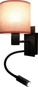 Brilagi - Lampă LED flexibilă BOBO 1xE27/25W/230V + LED/3W negru/roz