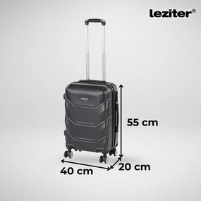 TraveLux Max II gurulós bőrönd szett fekete