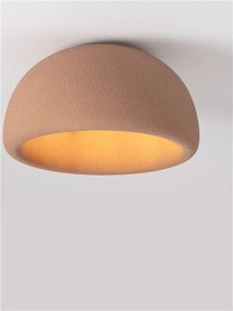 Lustra aplicata tavan cu textura granulata Davo 43cm, rosu caramiziu