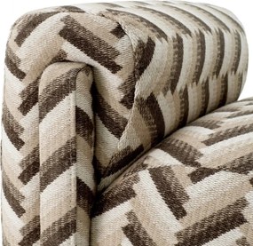 Bancheta eleganta design LUX Del Vale, Chevron brown