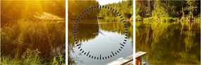 Tablou - Lac la munte (cu ceas) (90x30 cm)