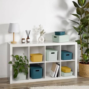 Cutie de depozitare verde-deschis din plastic cu capac 24x18x8 cm – Homéa