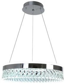 Lustră LED dimabilă pe cablu LED/90W/230V 3000-6500K crom + telecomandă