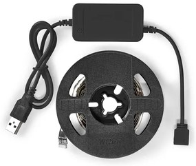 Bandă LED RGB dimabilă SmartLife 2,4m LED/4W/5V Nedis BTLS20RGBW