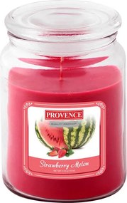 Provence Lumanare în sticlă cu capac, căpşuni şi pepene verde