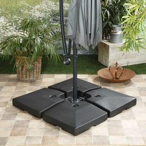 Limousin, greutăți suport umbrelă de soare, 140 kg, greutăți goale, set de 4 bucăți