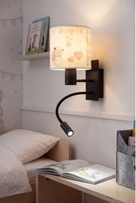 Brilagi - Lampă LED flexibilă BOBO 1xE27/25W/230V + LED/3W negru/crem/cu iepurași