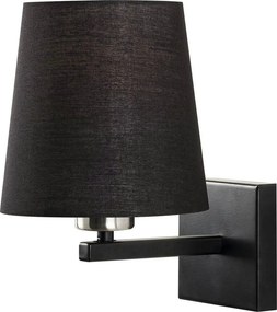 Lampa perete 4664, negru, metal/material textil, 18x22x28 cm